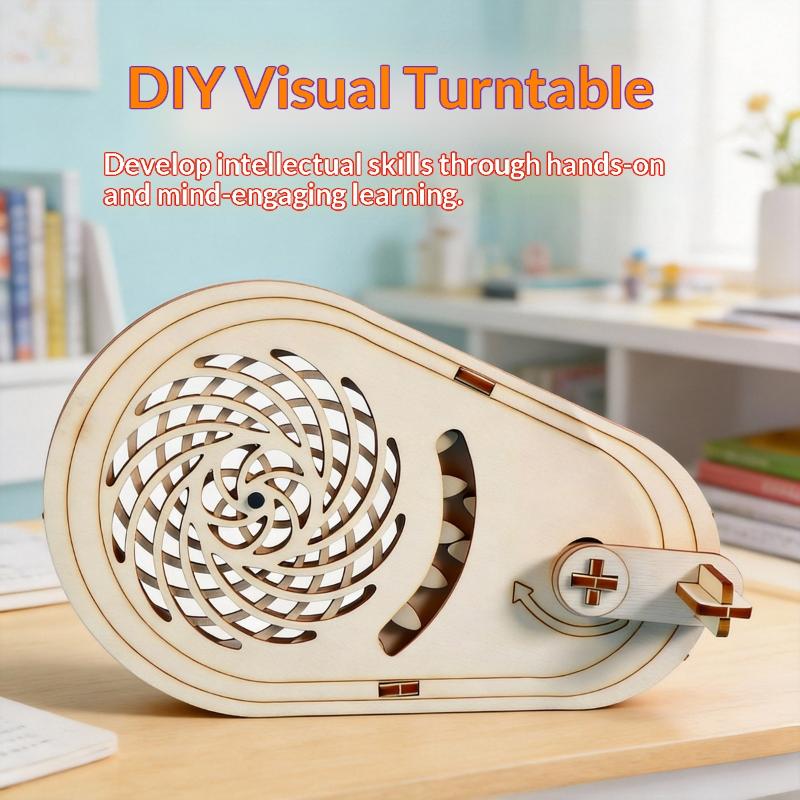 Science Project Kit - STEM DIYプロジェクト向け木製錯視スピナーキットで科学学習を強化