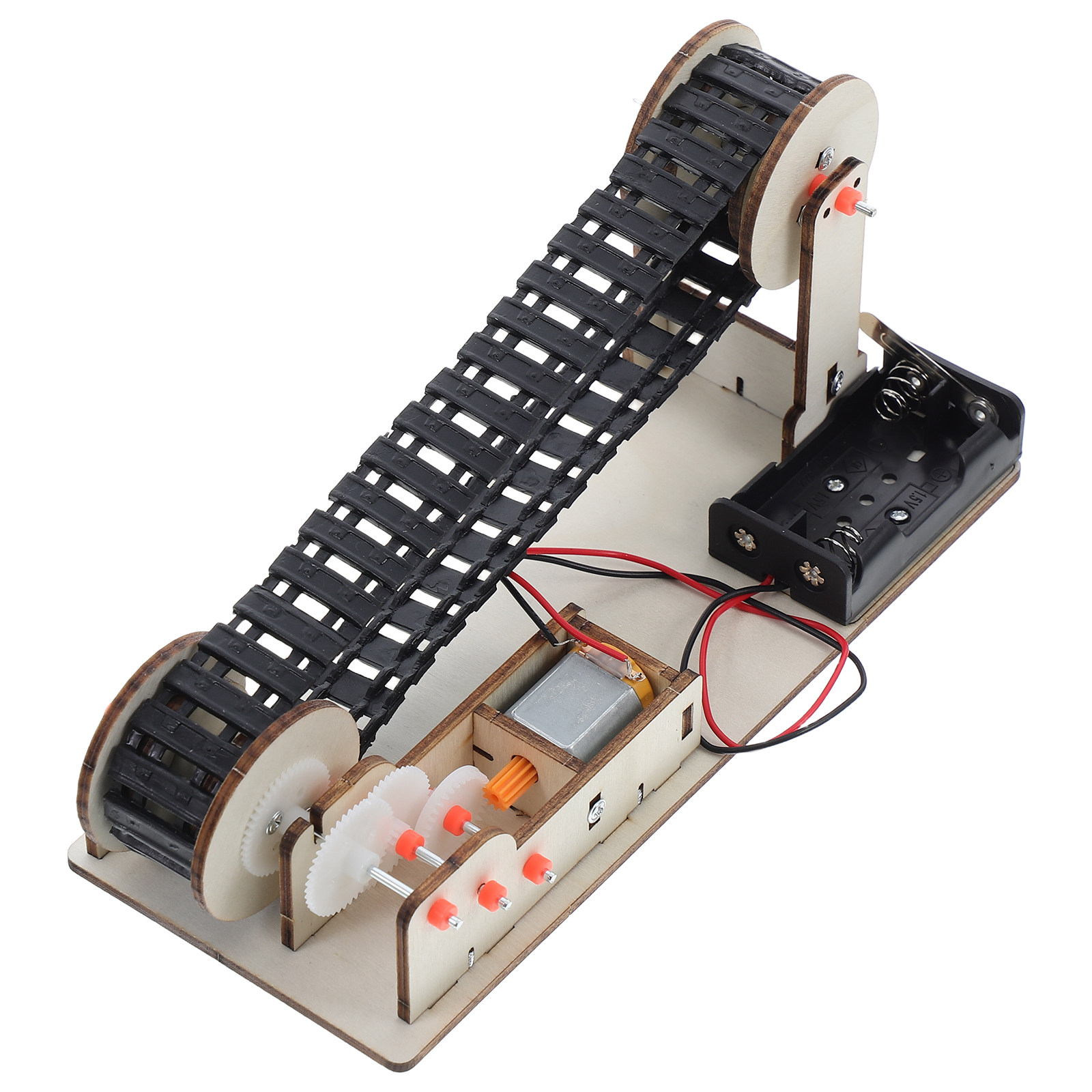 Science Project Kit - 子供向けのSTEM科学プロジェクト、教育用教材、創造性を育むための、電気回路とコンベヤーベルトを組み合わせた学習キット（1セット）。