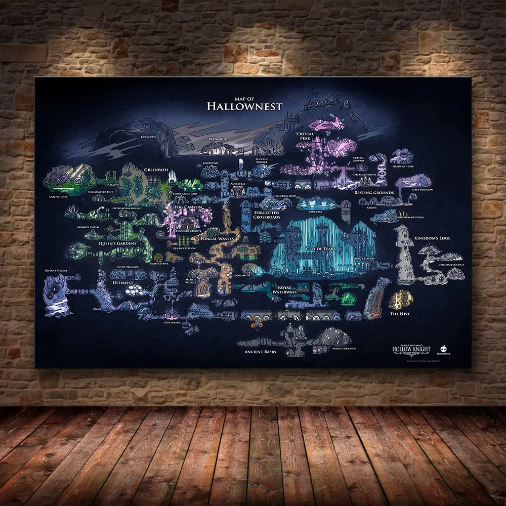 ホロウナイト ハロウネストマップ ゲームポスター HD キャ - Star Map Poster のレビューと価格
