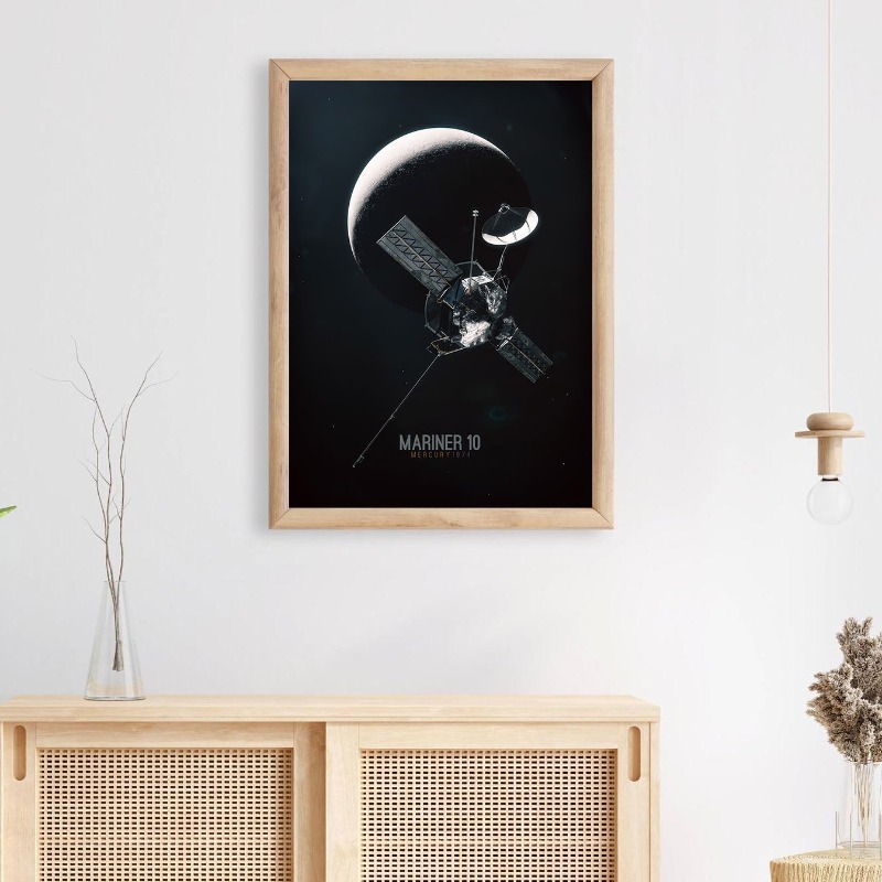 太陽系探査キャンバスアート NASA プローブ壁装飾マリナー - Star Map Poster のレビューと価格