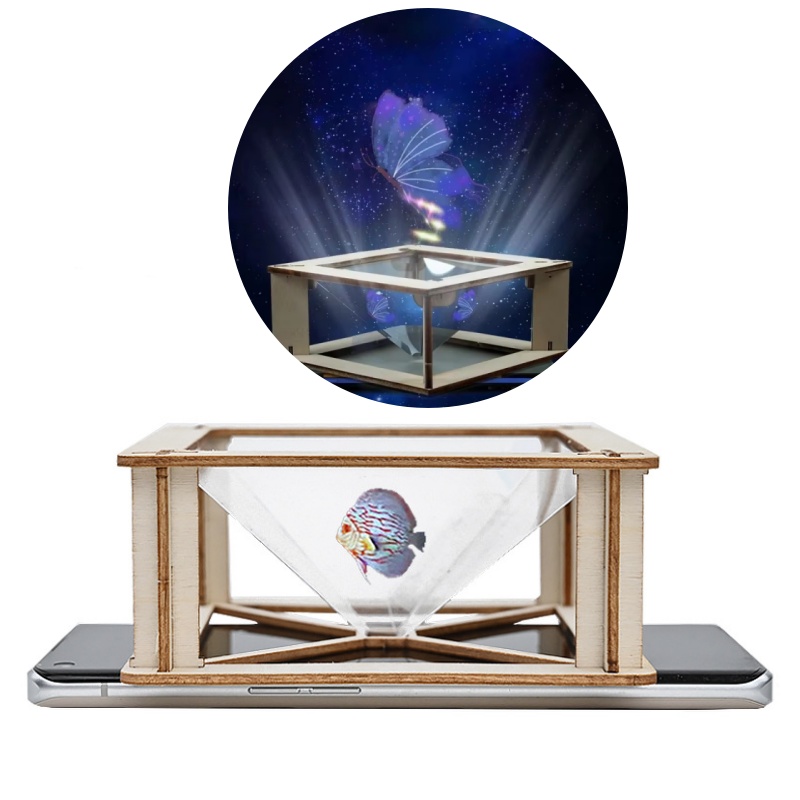DIY 3D ホログラフィックプロジェクターキット 子供向け - Science Project Kit のレビューと価格