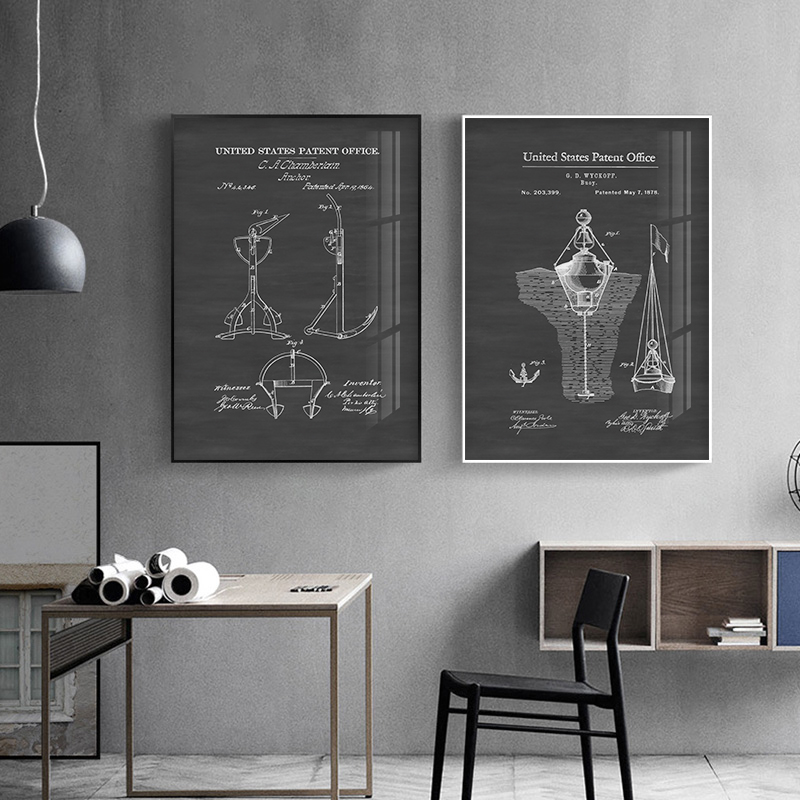 シンプルな黒と白グレーアメリカンインダストリアルスタイルレト - Star Map Poster のレビューと価格